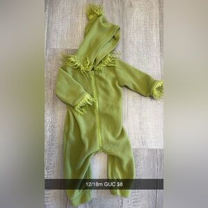 Cozy Green Fleece Kids One Piece